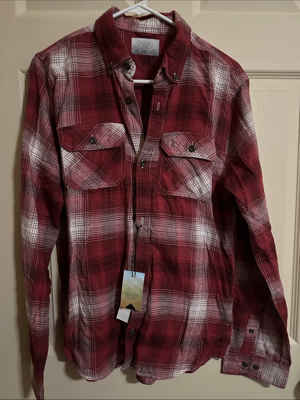 Ocean & Coast Kids Red Plaid Button-Up Shirt also women’s medium